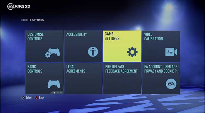 FIFA 22 Game Settings – FIFPlay