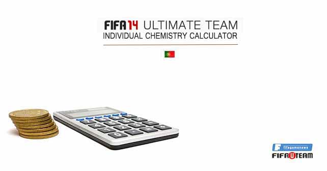 Calculadora de Química Individual em FIFA 14 Ultimate Team