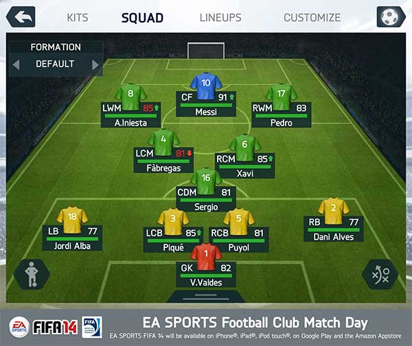 New FIFA 14 Screenshots to iPhone, iPad, iPod and Android