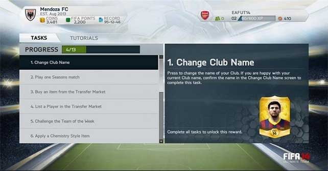 Introduction to the FIFA 14 Ultimate Team Manager Tasks