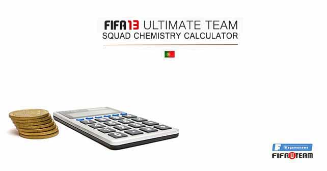 Calculadora de Química da Equipa em FIFA 13 Ultimate Team