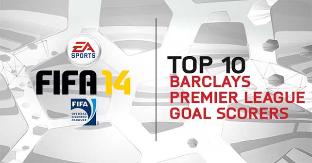 TOP 10 Barclays Premier League Goal Scorers in FIFA 14