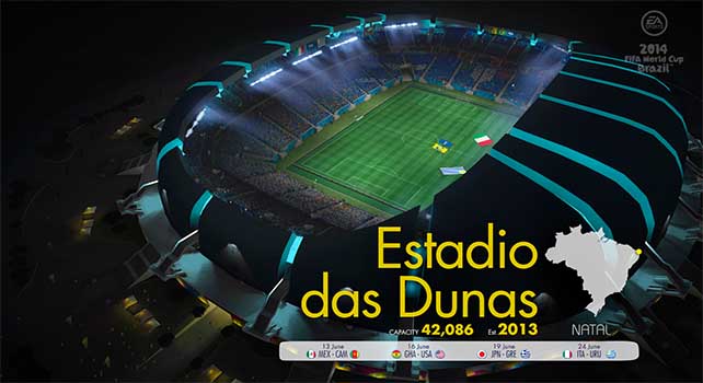 The New Stadiums of EA Sports 2014 FIFA World Cup Brazil