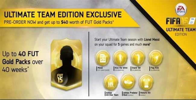 What is Included in FIFA 15 Ultimate Team Edition ?