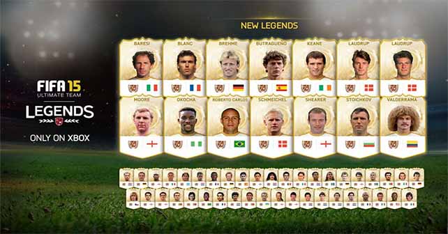 Fifteen New Legends are coming to FIFA 15