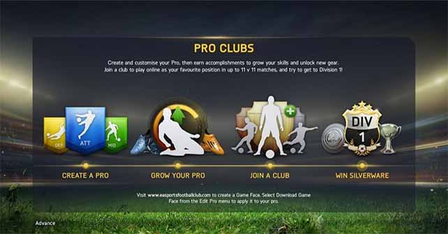 Pro Clubs and other FIFA 15 Game Modes