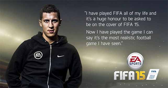 Eden Hazard joins Messi on the FIFA 15 cover for UK