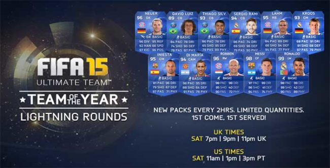 Full FIFA 15 TOTY Team Available in Packs Now