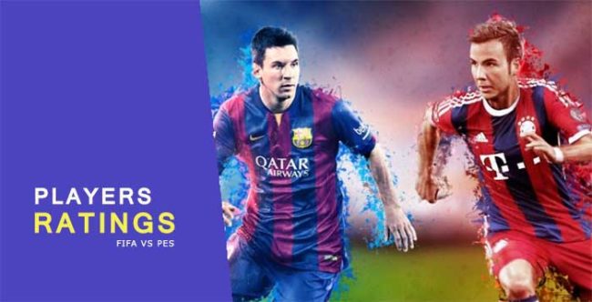 PES 2015 vs FIFA 15 Player's Ratings