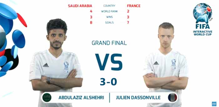 Abdulaziz Alshehri won the FIFA Interactive World Cup 2015