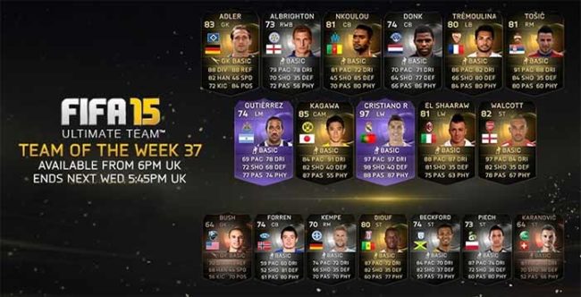 FIFA 15 Ultimate Team - TOTW 37