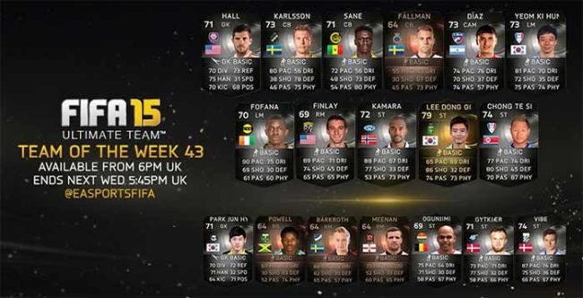 FIFA 15 Ultimate Team - TOTW 43