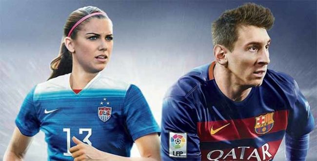 Alex Morgan joins Messi on the FIFA 16 cover of United States