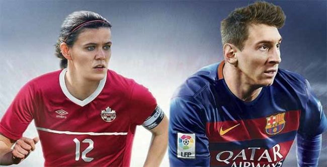 Christine Sinclair joins Messi on the FIFA 16 cover of Canada