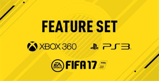 Which FIFA 17 Features are included for Playstation 3 and XBox 360?