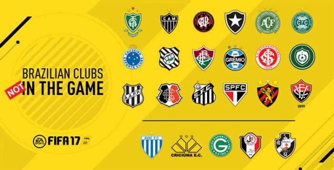 FIFA 17 will not feature the Brazilian clubs full Licensed as Announced