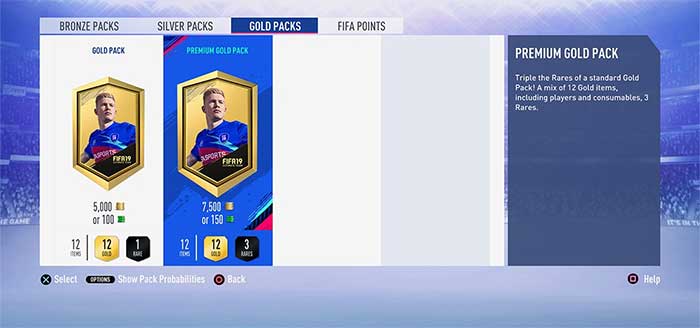 FIFA 19 Disclose FUT Packs Odds